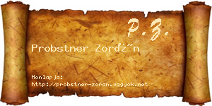 Probstner Zorán névjegykártya